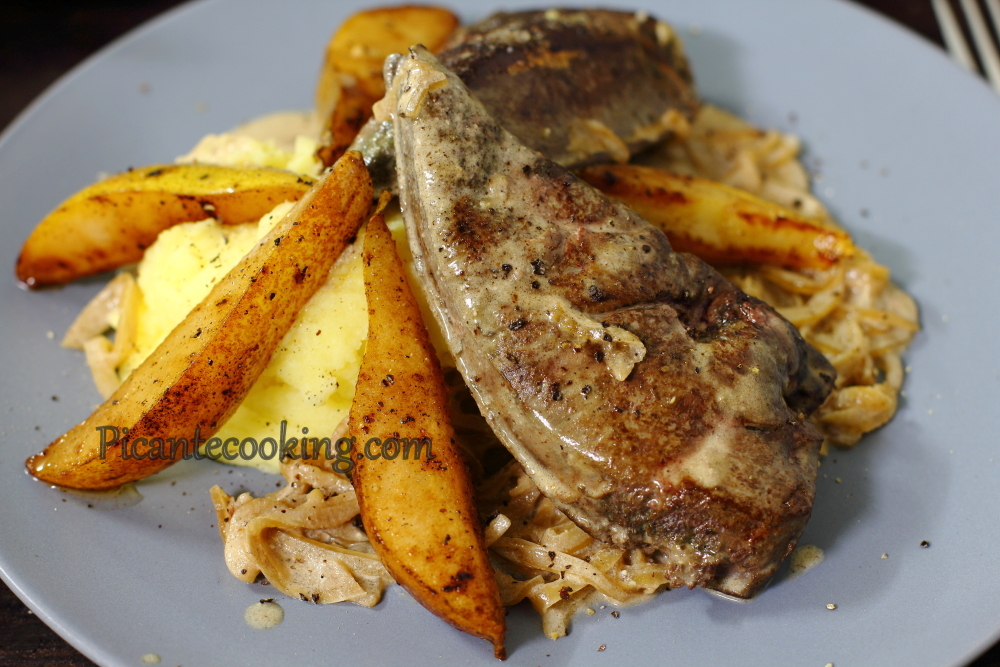 Veal liver with pears15.JPG