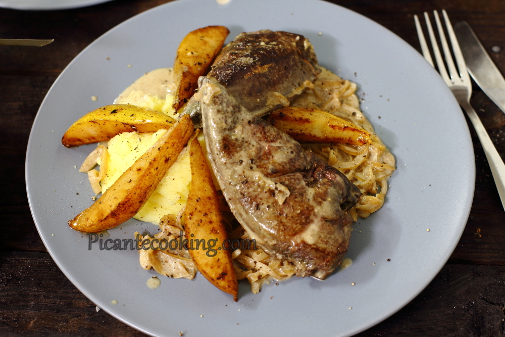 Veal liver with pears10.JPG